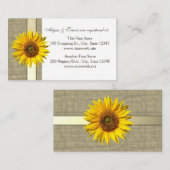 麻とひまわり ウェディングレジストリーカード エンクロージャーカード (正面/裏面)