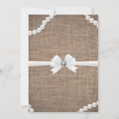 麻とパールのラスティックグラマラス ブライダルシャワー 招待状 (裏面)