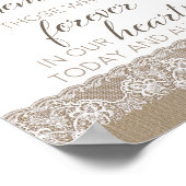 麻とレースのクラシカルなウェディング - 愛する記憶に ポスター (角)