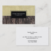 麻と木のテクスチャ 名刺 (正面/裏面)