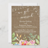 麻と花と光で私たちは結婚した 招待状 (正面)