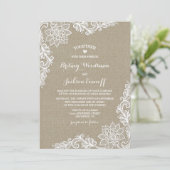 麻と花レースの結婚式招待状 招待状 (スタンド正面)