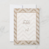 麻のクロス シェブロン 受付テーブルカード 招待状 (裏面)