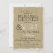 麻のクロス リハーサルディナー 招待状 (正面)