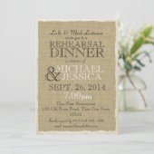 麻のクロス リハーサルディナー 招待状 (スタンド正面)