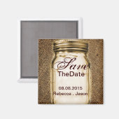 麻のジャーマソンジャーを使ったウェスタンカントリーアウトドアウェディング マグネット (正面/裏面)