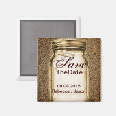 麻のジャーマンジャーを使ったウェスタンカントリーアウトドアウェディング マグネット (正面/裏面)