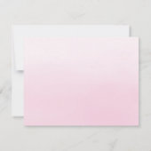 麻のピンクの牡丹の花のウェディングパーティーのお願い 招待状 (裏面)