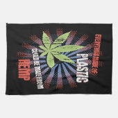 麻のプラスチック キッチンタオル (横)