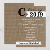 麻の卒業パーティー招待状 招待状 (正面/裏面)