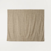 麻の古風な写真テクスチャー結婚式背景 タペストリー (正面(横))