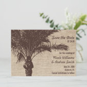 麻の葉のパームツリー ブラウン セーブ・ザ・デートのお知らせ セーブザデート (スタンド正面)
