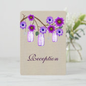 麻の葉のラスティックパープルメイソンジャー　披露宴カード 招待状 (スタンド正面)