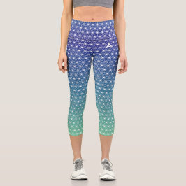 麻の葉アサノハ 日本の|伝統的 KIMONO カプリレギンス