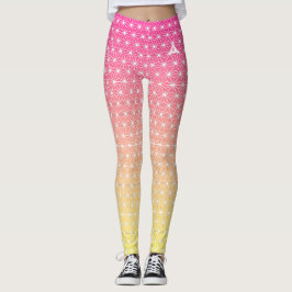 麻の葉アサノハ 日本の|伝統的 KIMONO レギンス