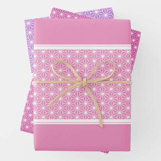 麻の葉アサノハ | KIMONO日本の pattern ラッピングペーパーシート (インサイチュ)