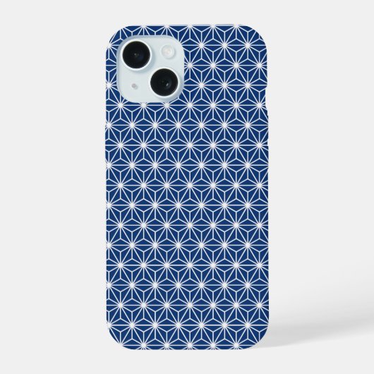 麻の葉模様 iPhone 15ケース (裏面)