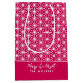 麻の葉 | 朝野羽日本の紋様抱き枕 ミディアムペーパーバッグ (正面)