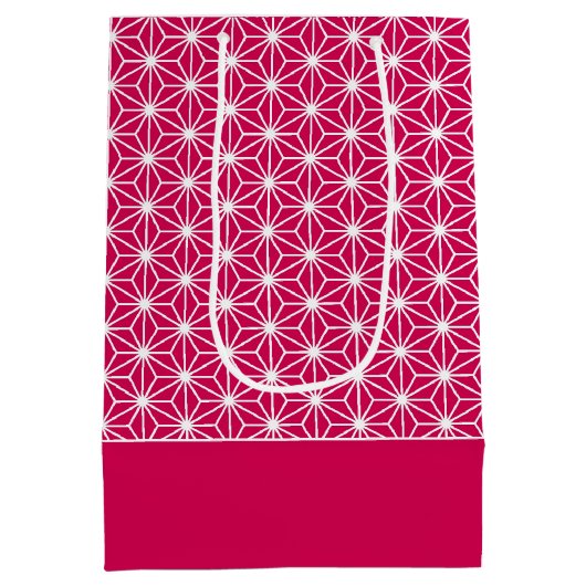 麻の葉 | 朝野羽日本の紋様抱き枕 ミディアムペーパーバッグ (裏面)