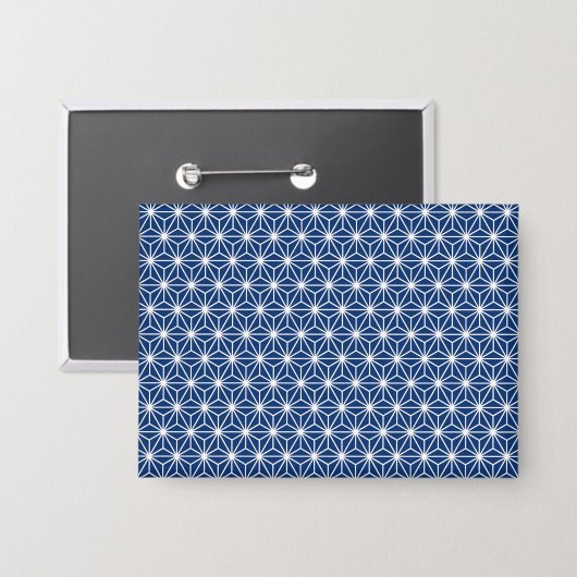 麻の葉 缶バッジ (正面/裏面)