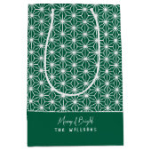 麻の葉 | ASANOHA着物日本の柄クリスマスギフト私 ミディアムペーパーバッグ (正面)