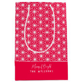 麻の葉 | ASANOHA着物日本の柄クリスマスギフト ミディアムペーパーバッグ (正面)