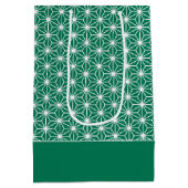 麻の葉 | ASANOHA Japanese Kimono pattern Xmas gift ミディアムペーパーバッグ (裏面)