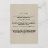 麻の袋の紫の花のメイソンジャー 安全対策 エンクロージャーカード (裏面)