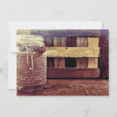 麻ひもで包んだメイソンジャー ハートの鍵 ウェディング 招待状 (裏面)