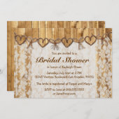 麻ひもの素朴なレースの結婚式招待状 招待状 (正面/裏面)