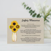 麻ひもイエロー フラワーメイソンジャー 安全対策 エンクロージャーカード (スタンド正面)