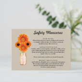 麻ひもオレンジ花柄メイソンジャー安全対策 エンクロージャーカード (スタンド正面)