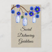 麻ひもブルー花柄メイソンジャー安全対策 エンクロージャーカード (正面)