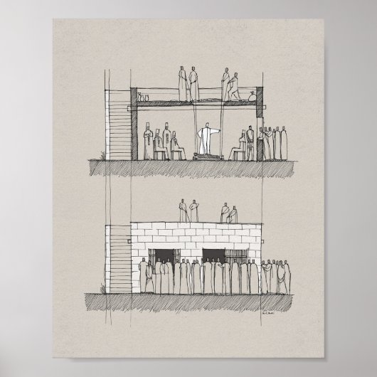 麻痺性奇跡 – イエスが麻痺者を癒す ポスター (正面)