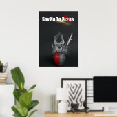 麻薬による白赤薬物乱用に反対する ポスター (ホームオフィス)