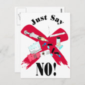 麻薬に反対する ポストカード (正面/裏面)