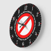 麻薬に対してノーと言いなさい ラージ壁時計 (傾斜)