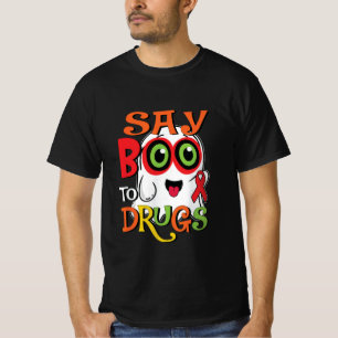 麻薬に対してブー言う Tシャツ
