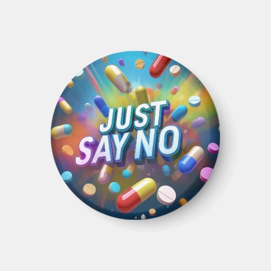 麻薬に対して断る マグネット (正面)