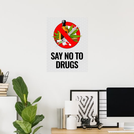 麻薬のポスターにノーと言う – 18x24 ポスター (ホームオフィス)