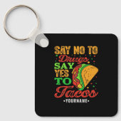 麻薬はタコスにYesを言う キーホルダー (正面)