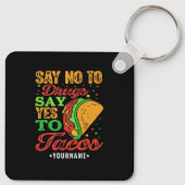 麻薬はタコスにYesを言う キーホルダー (裏面)