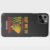 麻薬はタコスにYesを言う iPhoneケース (裏面横)