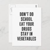 麻薬を食べ学んで野菜を食うな ポストカード (正面/裏面)