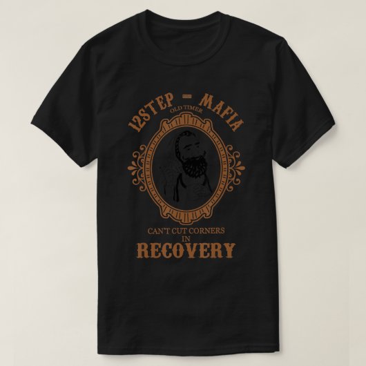 麻薬匿名シャツ12 Step Mafia Sobriety Tシャツ (デザイン正面)