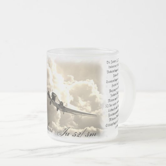 麻薬常習者Ju 52エデル フロストグラスマグカップ (正面右)