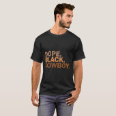 麻薬黒カウボーイメラニンブラックアフリカロデオCowb Tシャツ (正面フル)