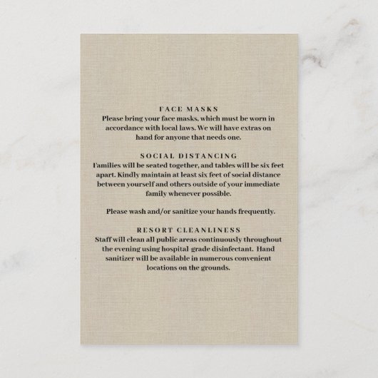 麻袋オレンジ花柄メイソンジャー安全対策 エンクロージャーカード (裏面)