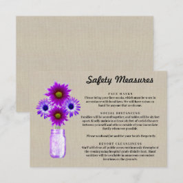 麻袋パープルフラワーメイソンジャー安全対策 エンクロージャーカード