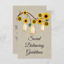 麻袋黄色花柄メイソンジャー安全対策 エンクロージャーカード